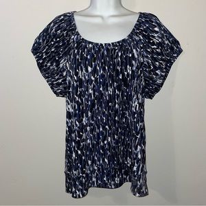 EUC- Kenneth Cole Reaction Short Sleeves Blouse Sz. XL